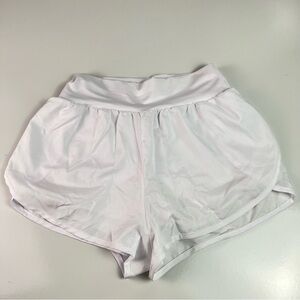 Women’s White Elastic Waistband Butterfly Shorts Sz Small